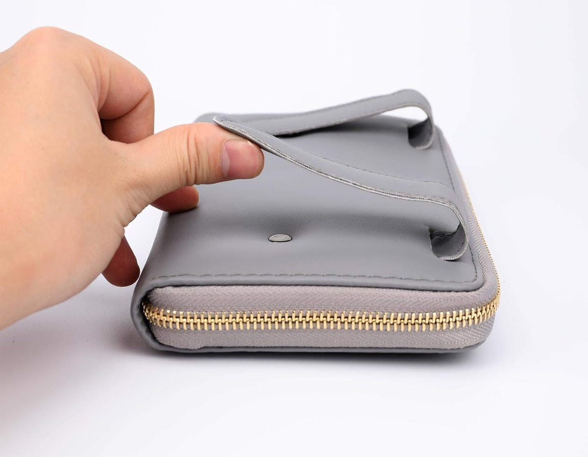 Car Visor Tissue Holder, Zipper Sun Visor Tissue Box for Car & Boat, Gray