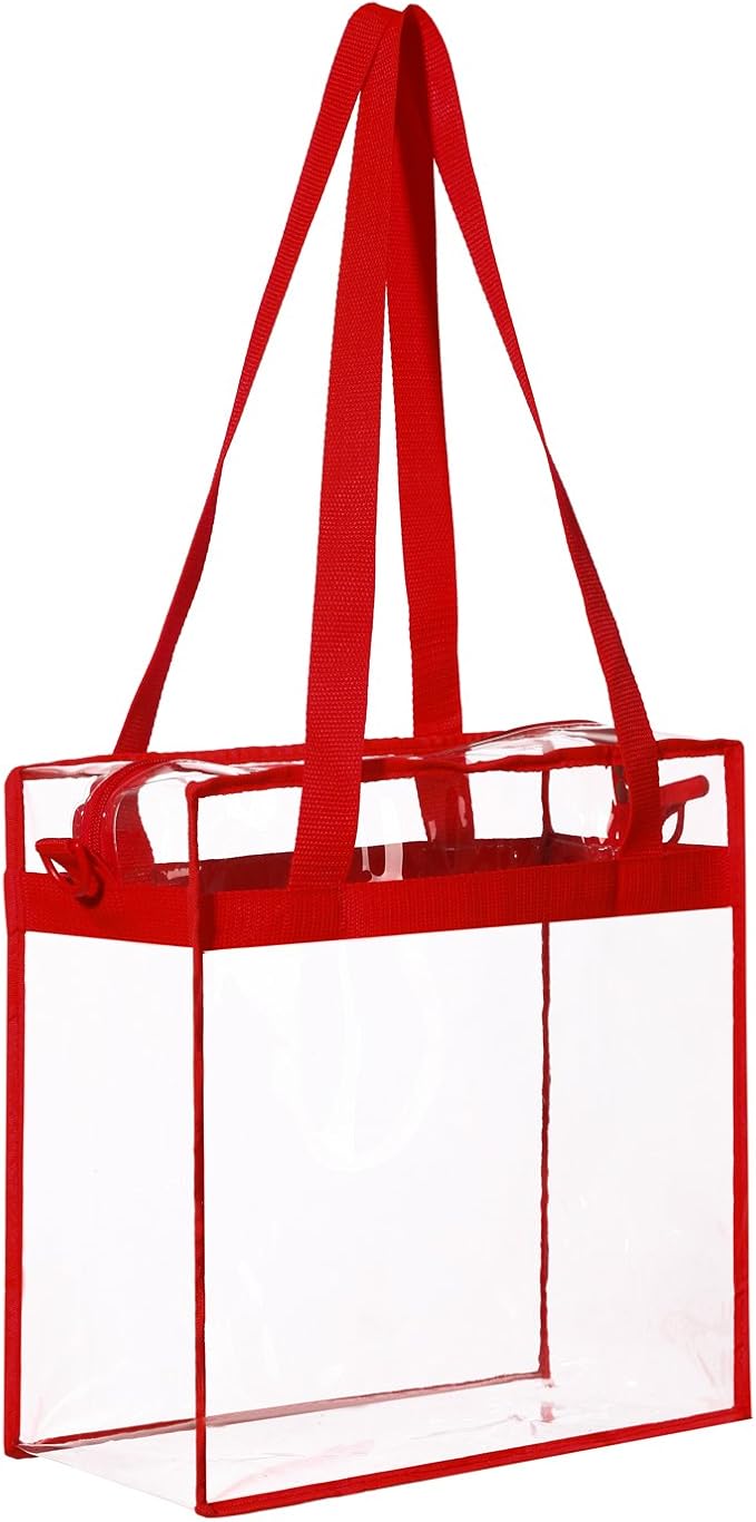 BAGAIL Clear Bags 12x6x12 Stadium Approved Clear Tote Bag