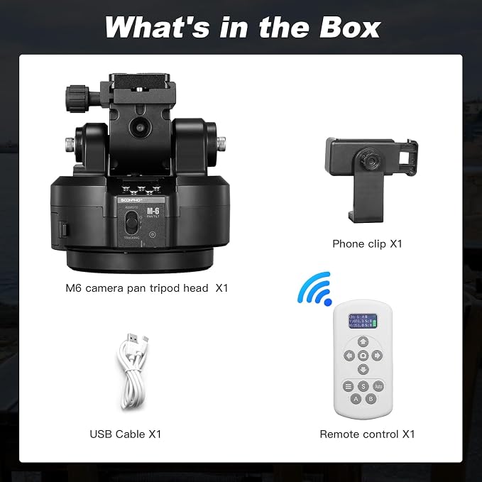 Soonpho M6 Auto Face Tracking Motorized Rotating Panoramic Tripod Head
