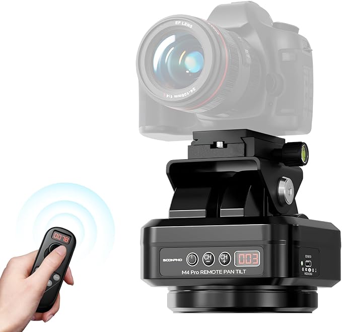 Soonpho M4 Pro Motorized Tripod Head, Rotating Panoramic Control 360° Pan Tilt