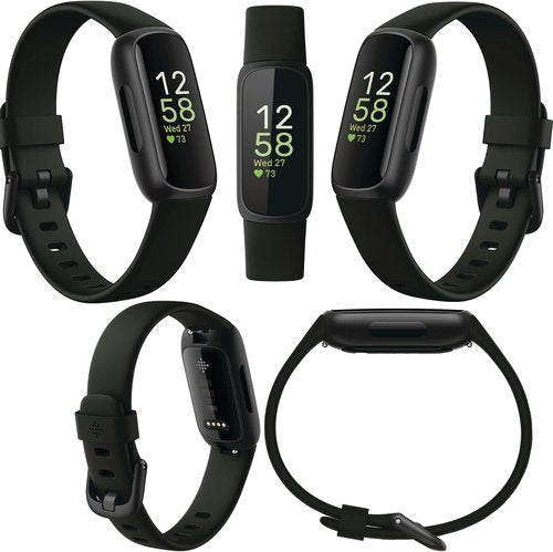 Fitbit Inspire 3 Activity Tracker - Health & Fitness Monitor with Sleep Tracking, Heart Rate | Black, Includes Accessories
