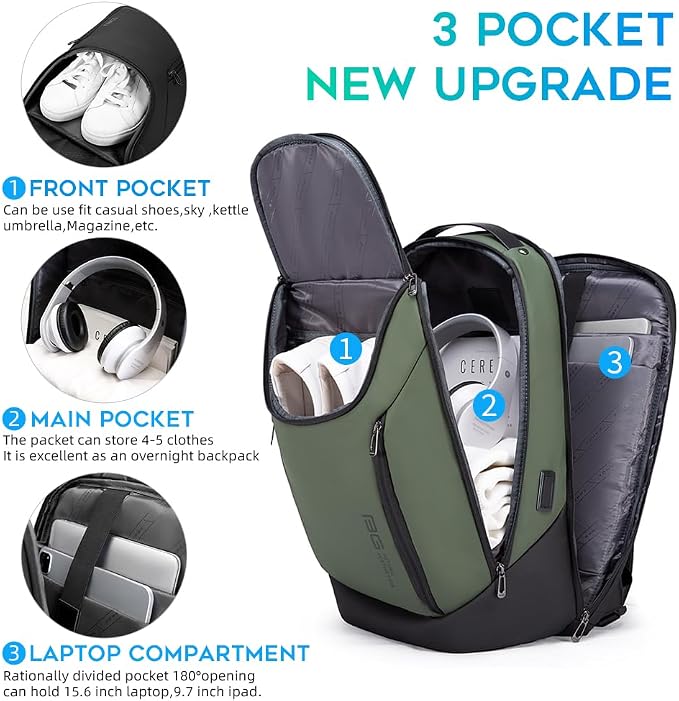 BANGE Business Smart Backpack Waterproof fit 15.6 Inch Laptop Backpack