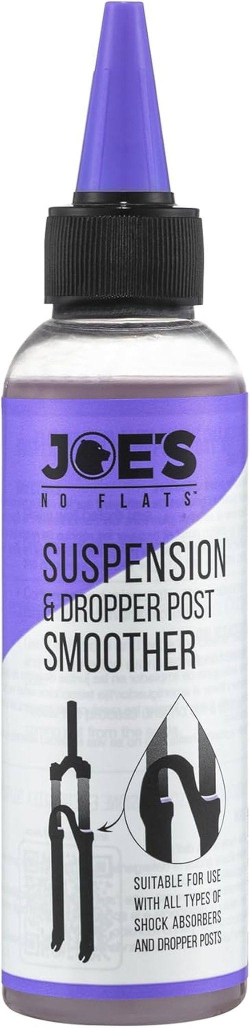 Joe's No Flats Suspension & Dropper Post Smoother - Enhanced Front & Rear Suspension | Adjustable Dropper Seat Post