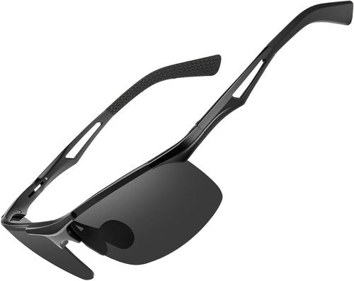 BIRCEN Polarized Sunglasses - Lightweight Anti-Glare Metal Wraparound | UV Protection for Men