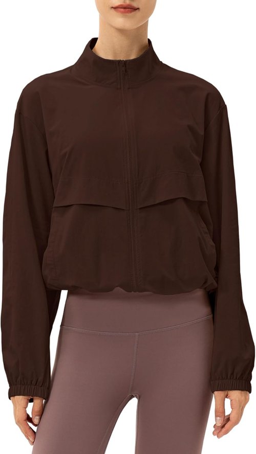 Locachy Women's Lightweight Athletic Jacket - Zip Up, Windproof, Sun Protection | Perfect for Outdoor Workouts
