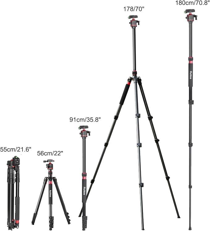 Travel Tripod, Video Camcorders, Action Cameras, Telescopes...8.8lbs