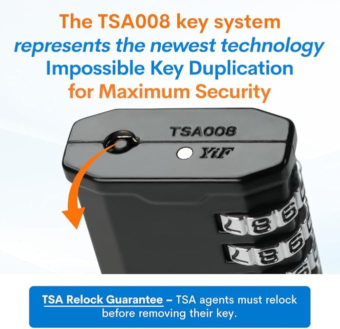 Forge 4-Digit TSA Approved Travel Locks – Heavy-Duty Combination Padlock for Travel, Gym, Pelican Case. Black 2-Pack.