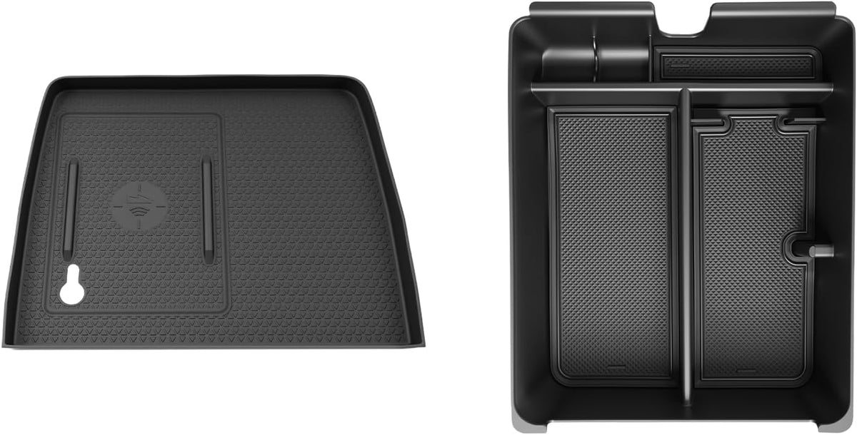 SKTU 2-Pack for 2026 2027 Honda Passport Center Console Organizer 2026 2027 Passport Console Tray & Wireless Charging Mat Honda Passport 2026 2027 Accessories Silicone Console Non-Slip Pad