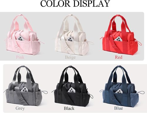 Bucosd Mini Crossbody Gym Bag - Stylish Duffle with Wet Compartment for Women | Ideal for Travel & Workouts (Beige)