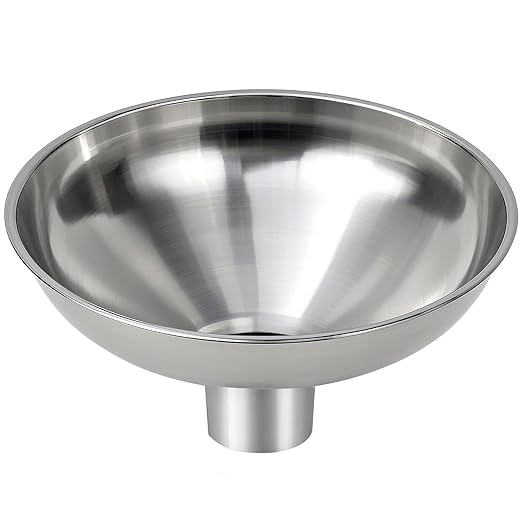 Kitchen Funnel, Stainless Steel funnels for Kitchen use Filling Bottles, one-piece Funnel is Seamless and can be Used to Transfer Oils, Spices, and Powder mixes, and is Easy to Clean