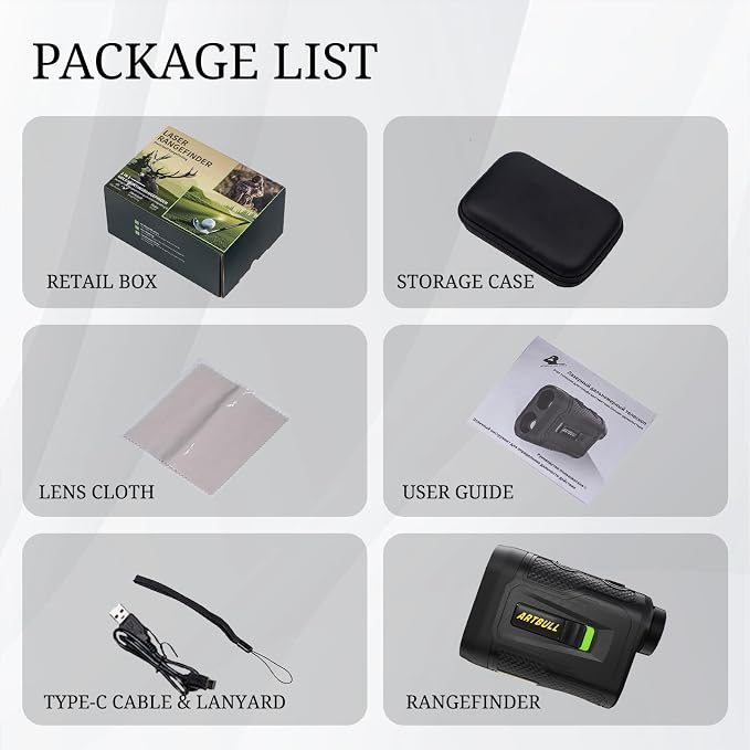 7 in 1 Golf Laser Rangefinder 6X Magnification