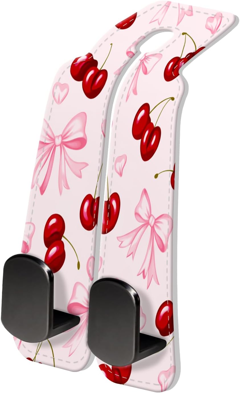 PU Leather Car Seat Hook, Storage Headrest Hanger, Cute Car Backseat Organizer, Car Hooks For Purses and Bags, Cute Dachshund