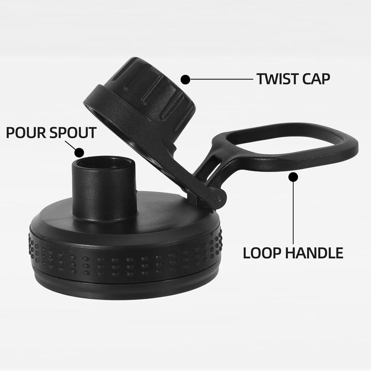 Thermoflask Lid Replacement - Leak-Proof Spout Lid for 12 oz, 14 oz, 18 oz, 32 oz, 40 oz, 64 oz | 2-Pack