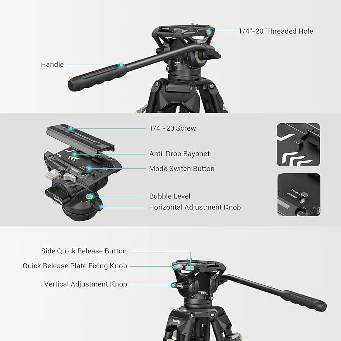 SmallRig AD-01 Video Tripod, Cameras 3751