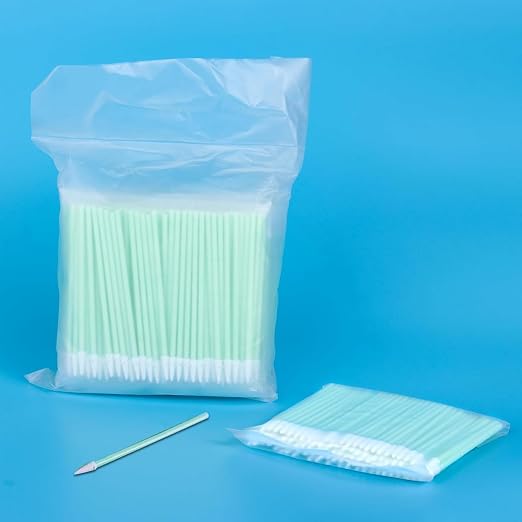 Lint-Free Pointed Foam Swabs for 1.25mm Fiber Optic Connectors, Electronics