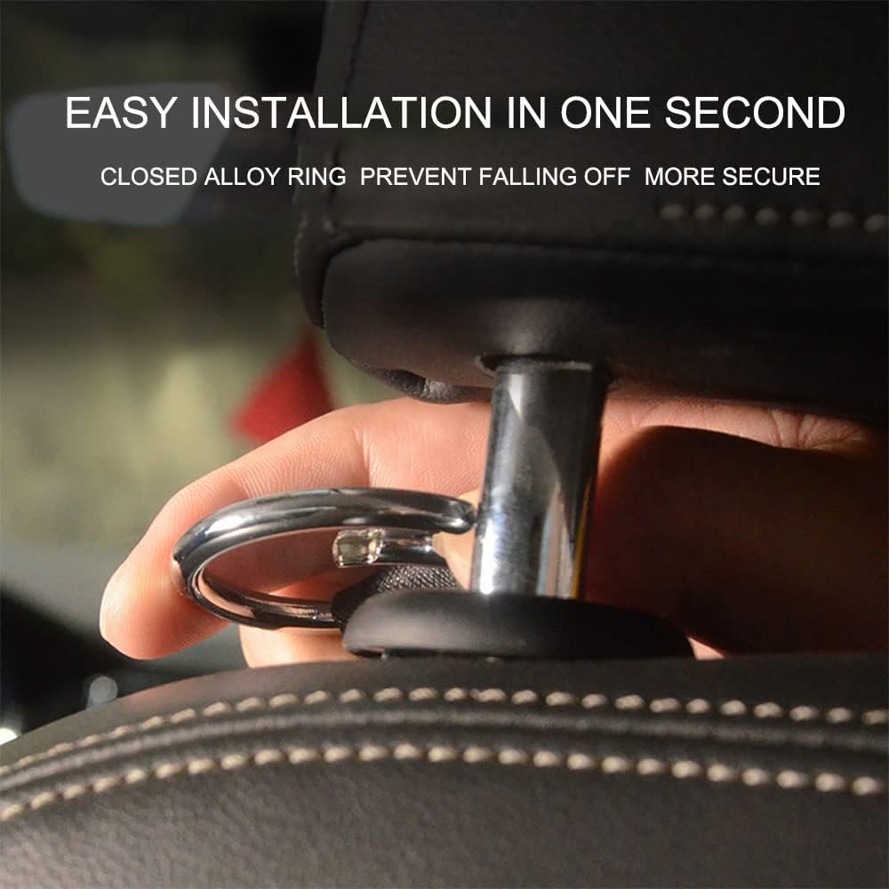 Car Headrest Hook Faux Leather Hanger Purse Bag Holder Purse Hook