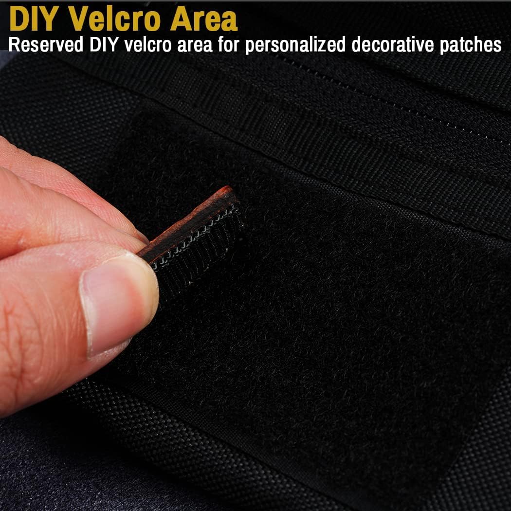 VIPERADE VE1-P Pocket Organizer, EDC Pocket Organizer Men, EDC Organizer Pouch Tool Pouch with 5 Tool Storage EDC Pouch for Flashlight, Pocket Knife, Tactical Pen, EDC Gear (Black)