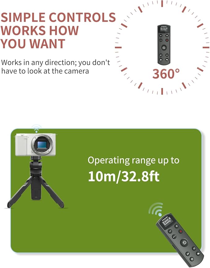 for Sony Camera Remote Control, Hanpusen Rechargeable Wireless Shutter Release
