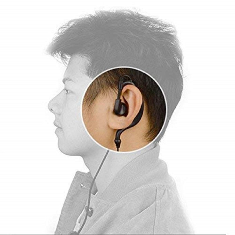 Retevis Case of 10, Two Way Radio Earpiece with Mic Single Wire Earhook Headset for RT22 RT21 RT68 RT68H H777 H777H RT86A RT86S, Compatible with Pxton, Baofeng BF-888S/BF-T26, Kenwood Walkie Talkies