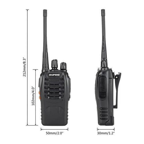 BAOFENG Walkie Talkies Long Range for Adults with Earpieces,16 Channel Walky Talky Rechargeable Handheld Two Way Radios with Flashlight Li-ion Battery and Charger 2 Pack