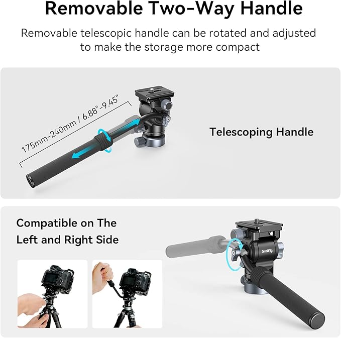 SmallRig Video Head with Leveling Base, Quick Release Plate