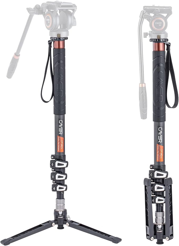 Cayer Carbon Fiber Monopod Leg, 68 Inch Camera Telescopic Video Monopod Tube