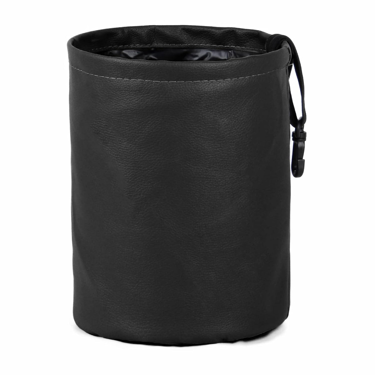 Car Trash Can, Portable Garbage Bin, PU Leather Waterproof Pop Up Trash Can, Collapsible Hanging Car Trash Bag, 1 Pack, Grey