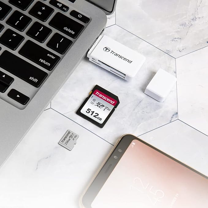 Transcend SDC300S 8GB SDHC SD Card, Compatible