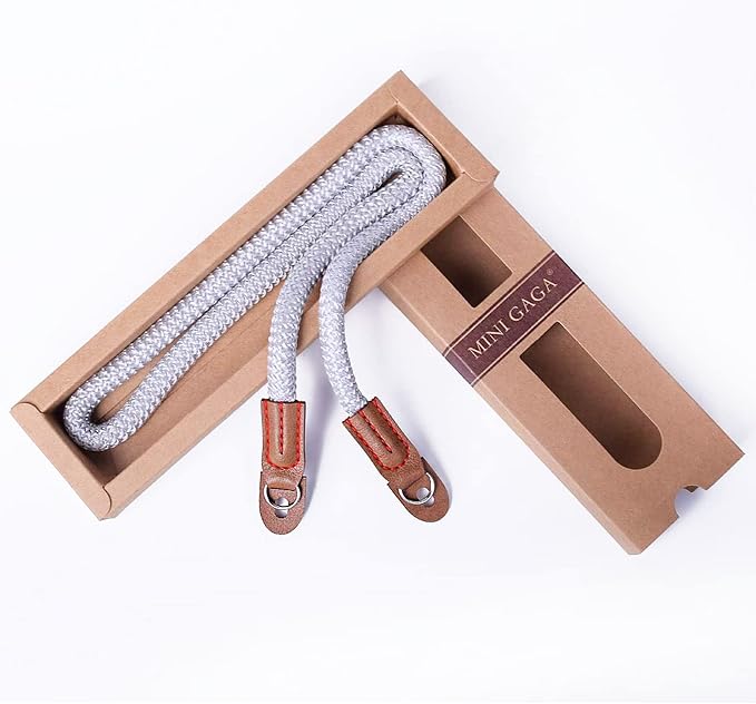 DOROM Vintage Handmade Cotton Leather Rope Camera Neck Strap