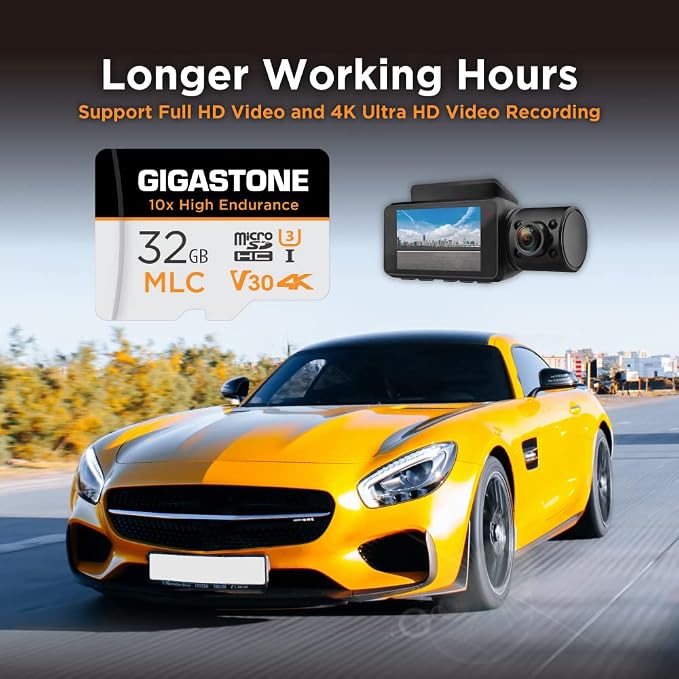 GIGASTONE Industrial 32GB MLC Micro SD Card, 4K Video Recording, Security Cam