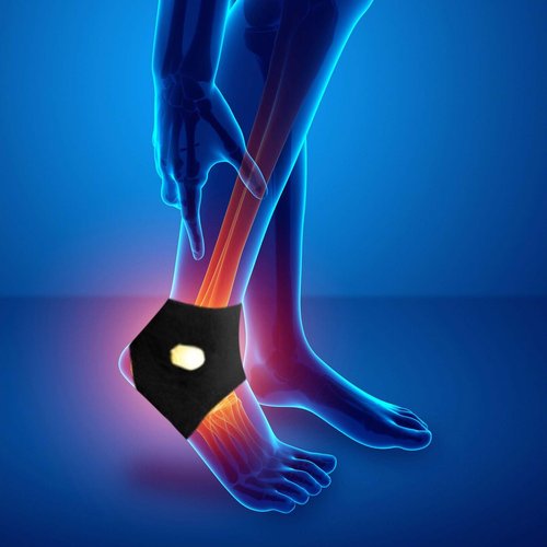 IEADEN Precut Kinesiology Tape for Ankle, 20 Pcs - Ankle Support & Stability, Ankle Pain Relief - Waterproof & Elastic, Breathable Hypoallergenic Latex-Free Tape, Black