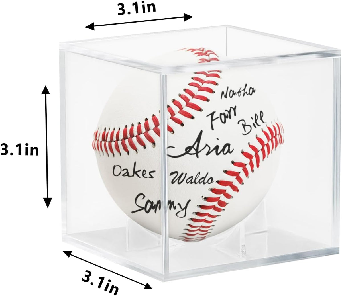 Skiennix Acrylic Baseball Display Case - UV Protected Cube for Autographed Memorabilia | Clear Design