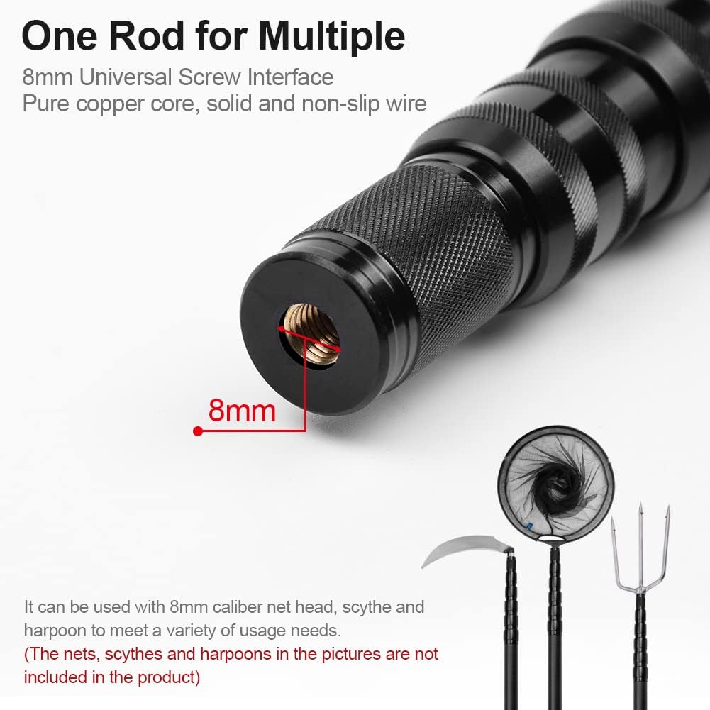 Telescoping Tarp Poles - Heavy Duty Adjustable Carbon Fiber Tent Poles | Portable & Lightweight for Camping, 7.9FT