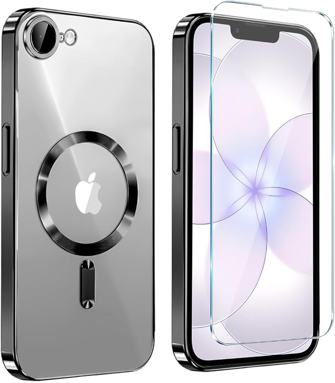 Magnetic Glossy Case for iPhone 17e, iPhone17e/16e Phone Case Slim Clear Luxury