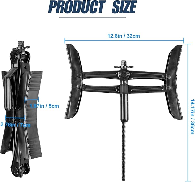 Camper Wheel Chock Stabilizer with Wrench, Premium X Shaped Wheel Chocks for RV Travel Trailer, 2Pcs Heavy Duty Tire Locking Chocks Accessories, for 3.5" to 12" Wheel Gaps