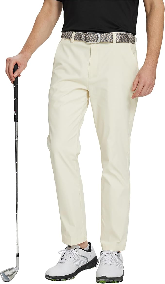 M MAELREG Golf Pants Men Quick Dry - 30"/32"/34" Stretch Lightweight 5 Pockets Water-Resistant Casual Mens Dress Pants