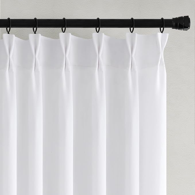 Memory Trained Pinch Pleated Curtains 102 Inches Long, Viral Linen Pinch Pleat