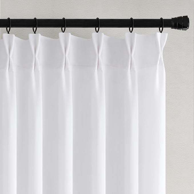 Memory Trained Pinch Pleated Curtains 92 Inches Long, Viral Linen Pinch Pleat
