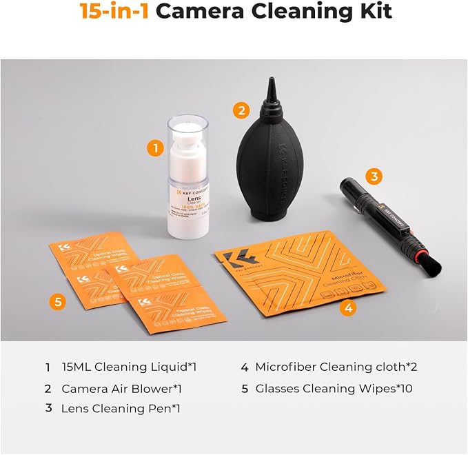 K&F CONCEPT 15-in-1 Camera Lens Cleaning Kit