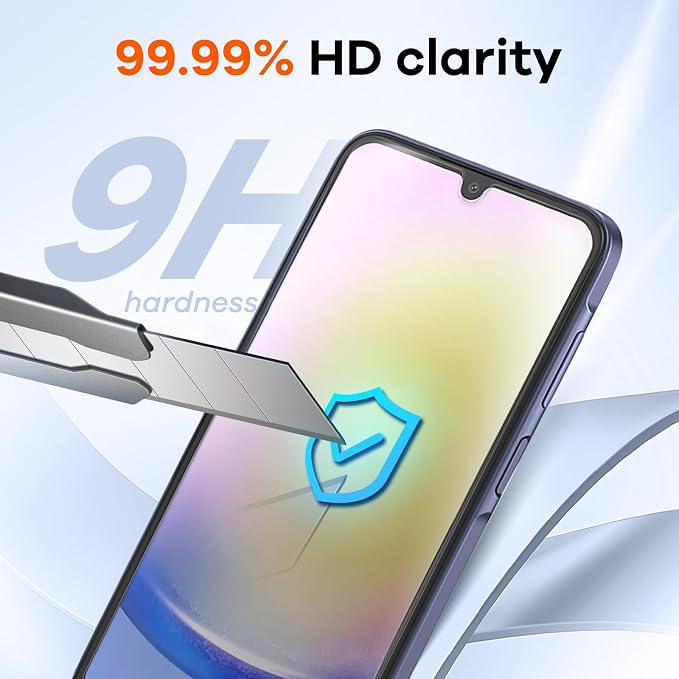 4+4 Pack for Samsung Galaxy A25 5G Screen Protector & Phone Camera Lens