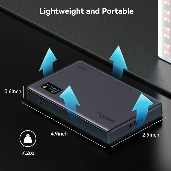 SmallRig RM120 RGB Video Light, 5000mAh 180 Minutes Portable Camera Light 7W