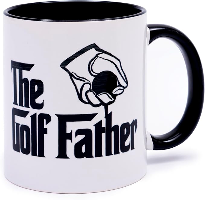decorluxes Golf Gifts for Dad 11oz Ceramic Mug, Best Dad by Par Mug, Funny Golf Gift for Men, Husband, Gifts for Father’s Day, Birthday (Design 2)