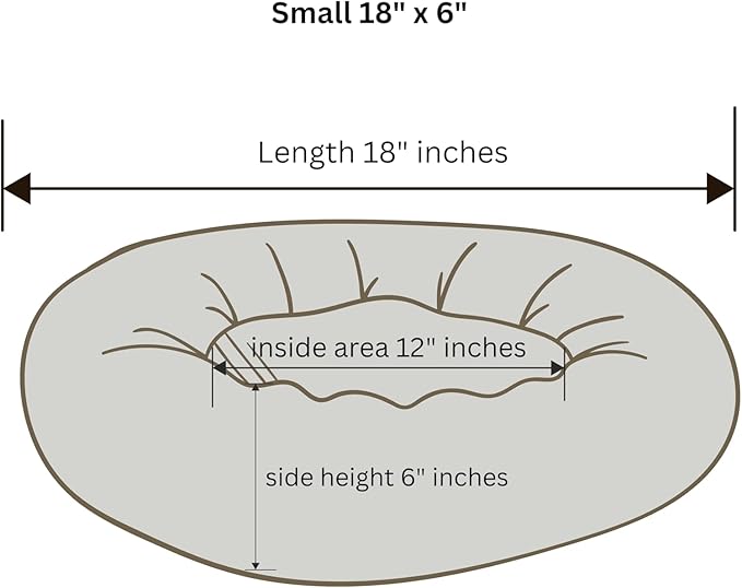 Organic Cotton Canvas Dog Bed: Removable Cover, Natural Fill - Made in USA (Tan, X Small 18" x 6" inches)
