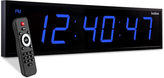 Ivation Oversized 24" Large Digital LED Clock | Big Digital Clock