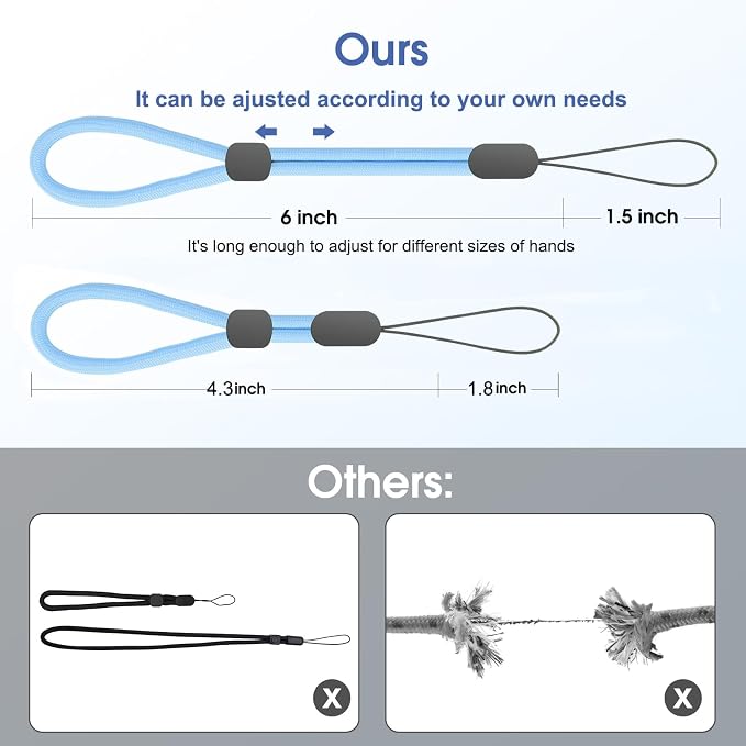 FrgKbTm Hand Wrist Strap Lanyard, Adjustable Nylon Colorful