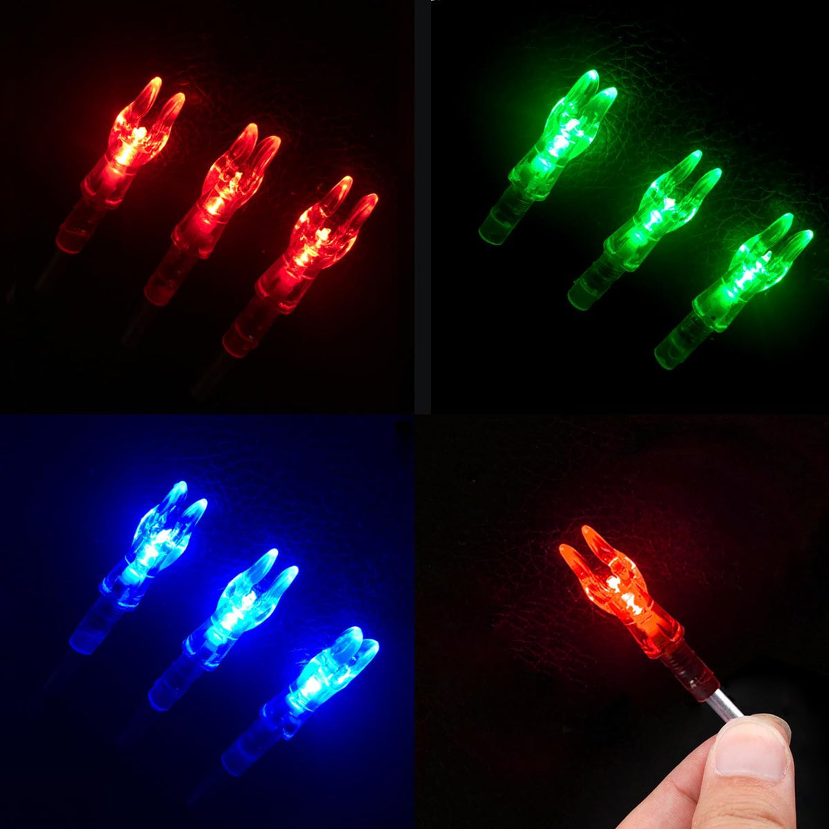 Skiennix Lighted Nocks for Arrows - Bowstring Activation | 6 Pack Compatible with .166/G, .204/X, .233/H, .244/S, .246/GT