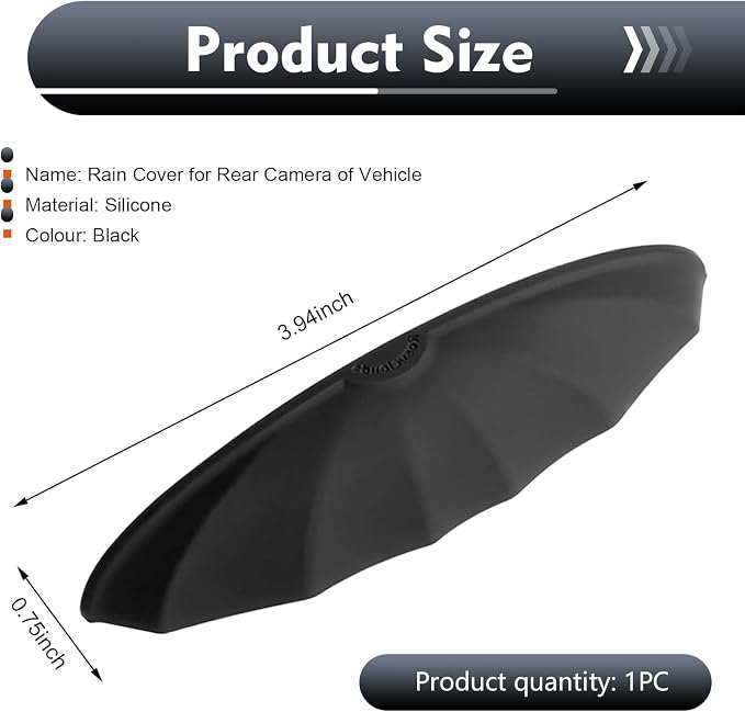 Car Rear View Camera Cover, Heat-Resistant Wider Backup Camera Cover, Anti-rain