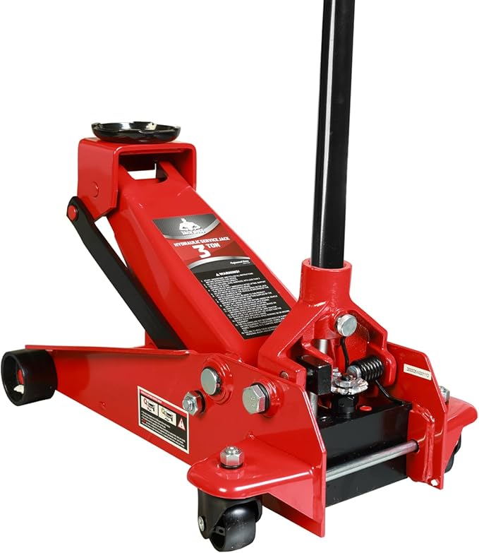 Jack Boss Floor Jack 3 Ton Capacity Fast Lift Service Jack Steel Heavy Duty Hydraulic Car Jack