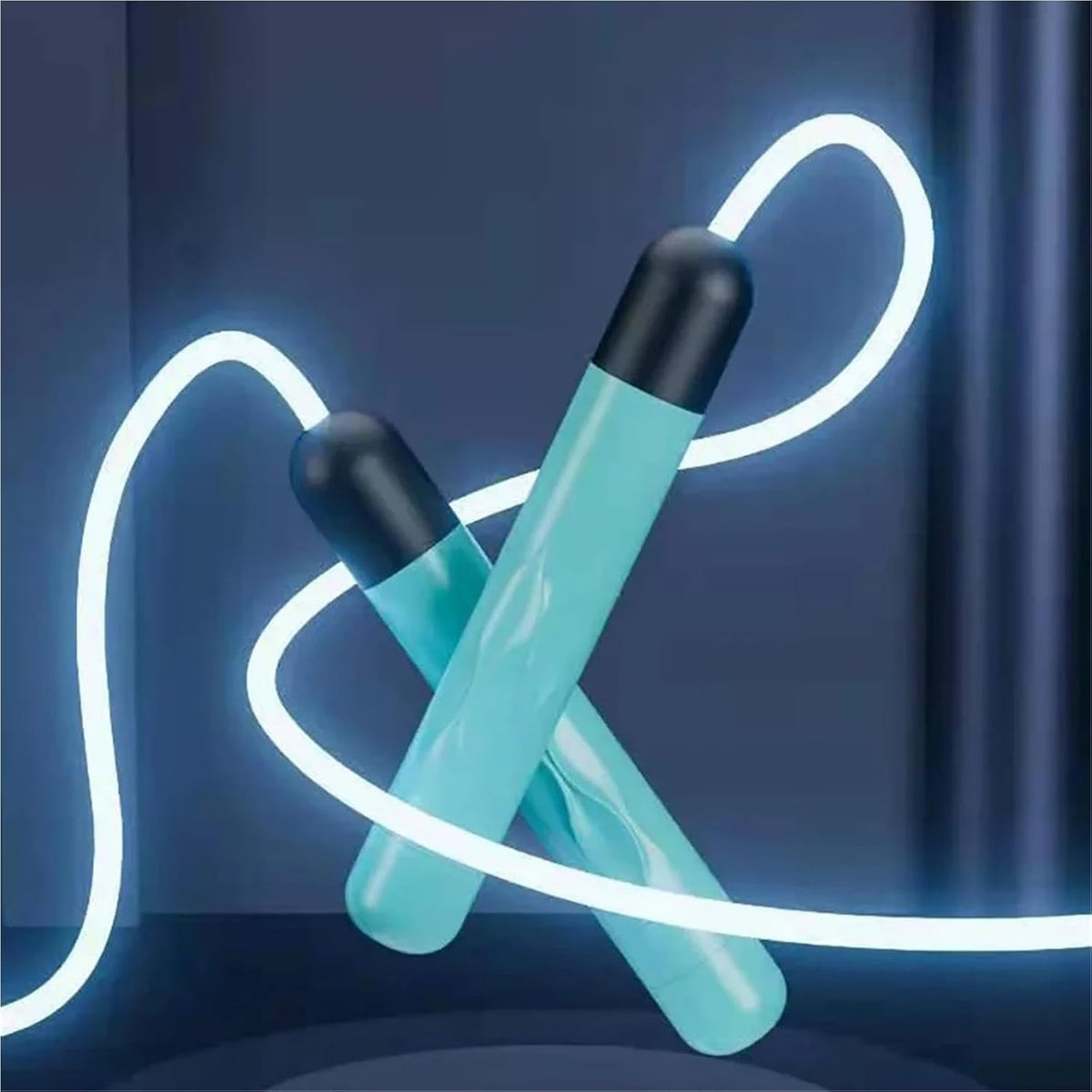 Skiennix LED Night Glow Jump Rope - Adjustable Glowing Skipping Rope for Adults | Portable Fitness Equipment