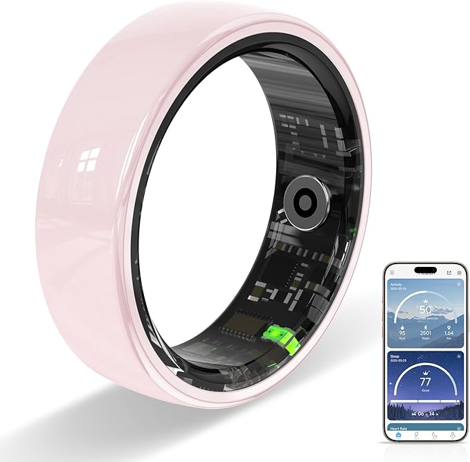 Ceramic Smart Ring, Advanced Health & Fitness Tracker